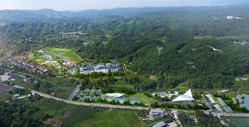 成都（彭州）民用無人駕駛航空試驗基鳥瞰圖。四川翔彭智航科技有限公司供圖